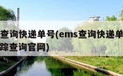 ems查询快递单号(ems查询快递单号查询跟踪查询官网)