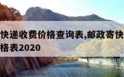 邮政寄快递收费价格查询表,邮政寄快递收费标准价格表2020