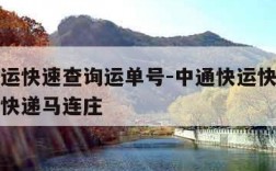 中通快运快速查询运单号-中通快运快速查询运单号快递马连庄