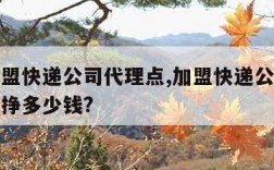 如何加盟快递公司代理点,加盟快递公司代理点一年挣多少钱?