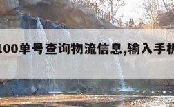 快递100单号查询物流信息,输入手机号找订单