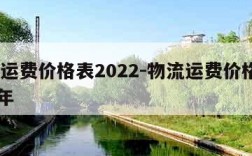 物流运费价格表2022-物流运费价格表2022年