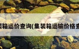 集装箱运价查询(集装箱运输价格查询)