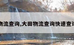 大田物流查询,大田物流查询快速查询单号