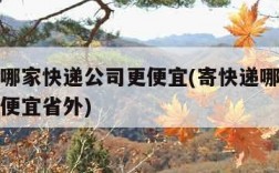 寄快递哪家快递公司更便宜(寄快递哪家快递公司更便宜省外)