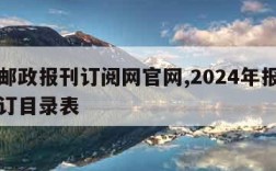 中国邮政报刊订阅网官网,2024年报刊杂志征订目录表