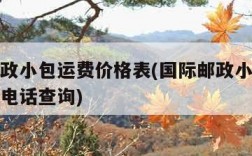 国际邮政小包运费价格表(国际邮政小包运费价格表电话查询)