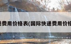 快递费用价格表(国际快递费用价格表)