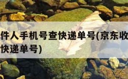 京东收件人手机号查快递单号(京东收件人手机号查快递单号)