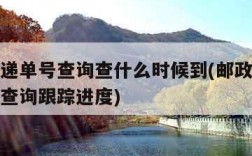 邮政快递单号查询查什么时候到(邮政快递包裹单号查询跟踪进度)