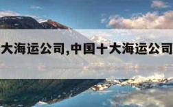 中国十大海运公司,中国十大海运公司最新排名