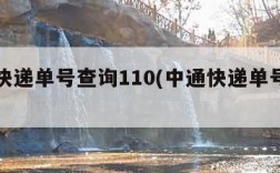 中通快递单号查询110(中通快递单号查询官网)