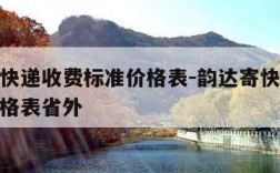 韵达寄快递收费标准价格表-韵达寄快递收费标准价格表省外