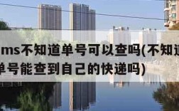 邮政ems不知道单号可以查吗(不知道邮政的运单号能查到自己的快递吗)