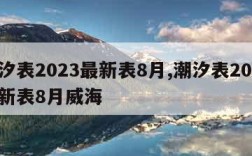 潮汐表2023最新表8月,潮汐表2023最新表8月威海