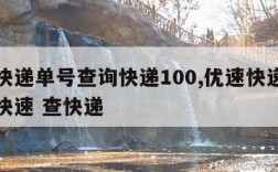 优速快递单号查询快递100,优速快递单号查询快速 查快递