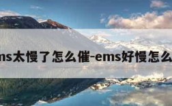 ems太慢了怎么催-ems好慢怎么催