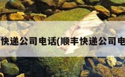 顺丰快递公司电话(顺丰快递公司电话?)